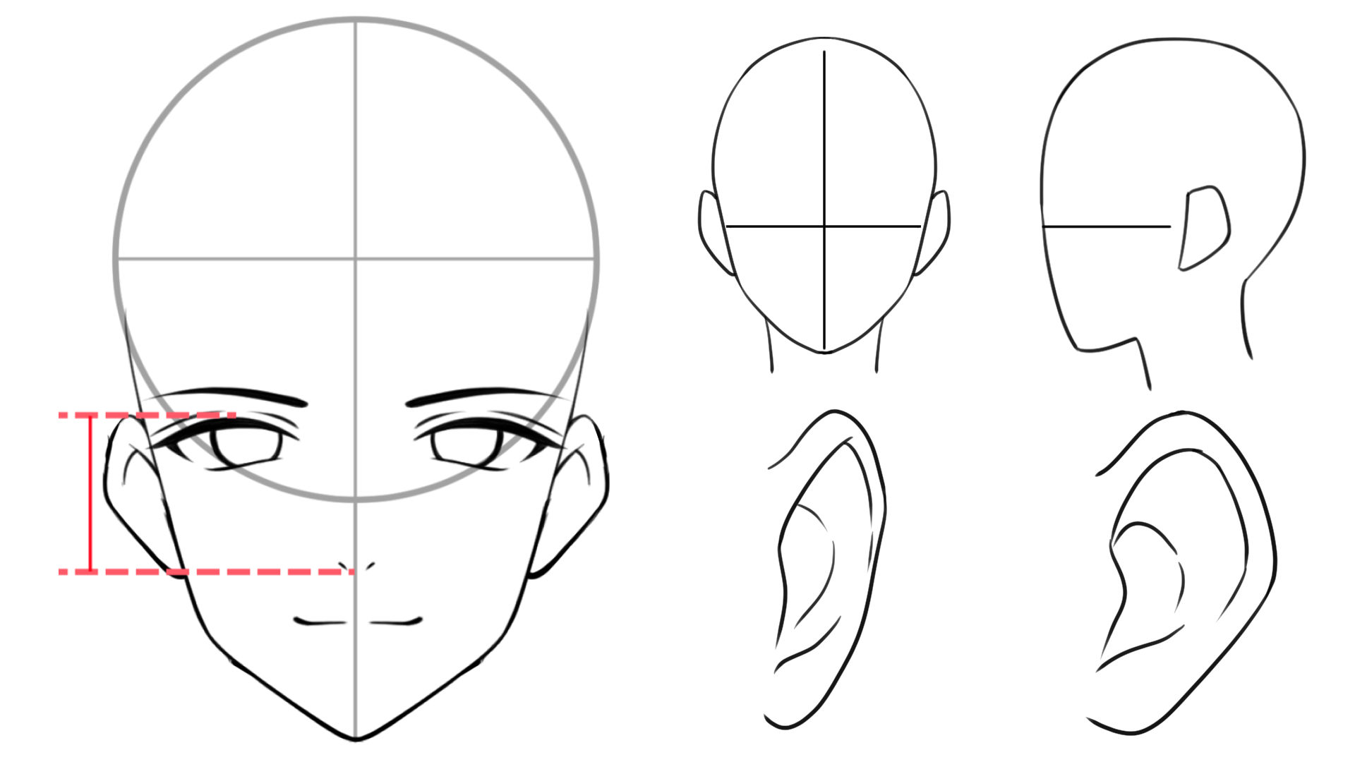 イケメンの耳を描こう