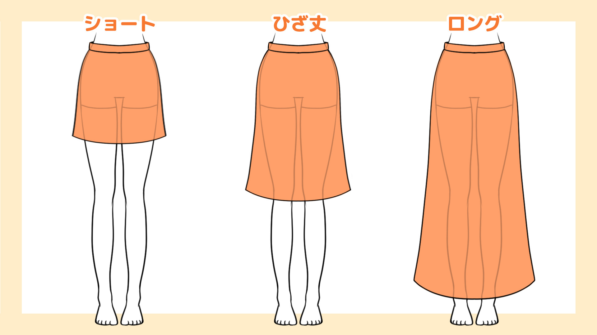 スカートの長さ