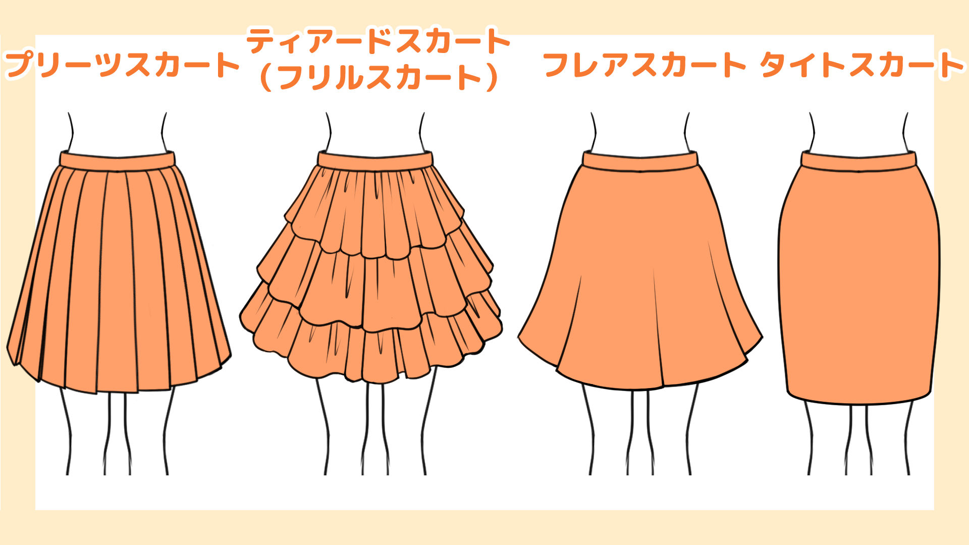 スカートの形