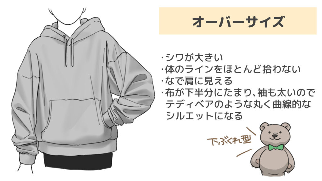 オーバーサイズのパーカーの特徴