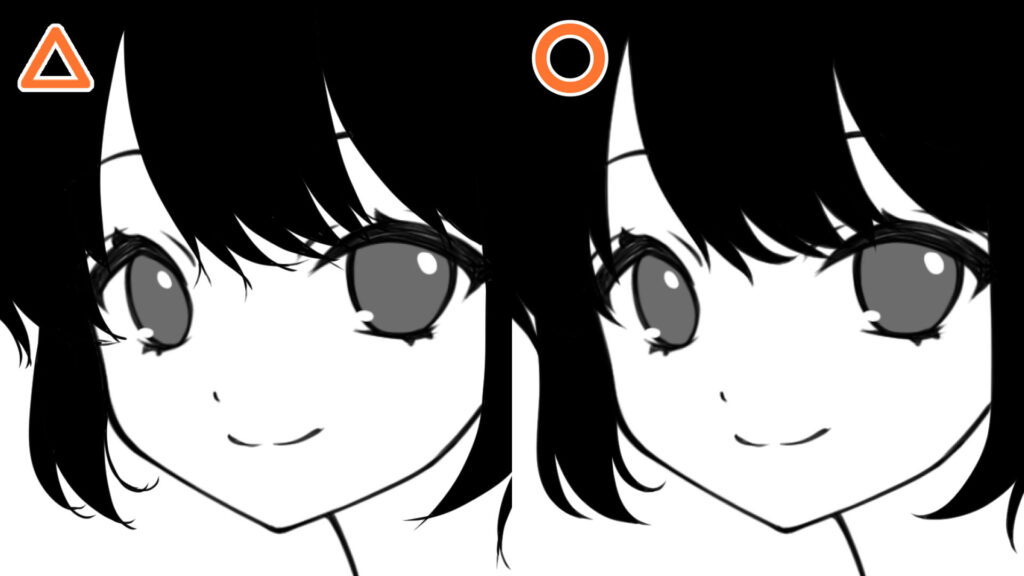 毛先は閉じて描こう