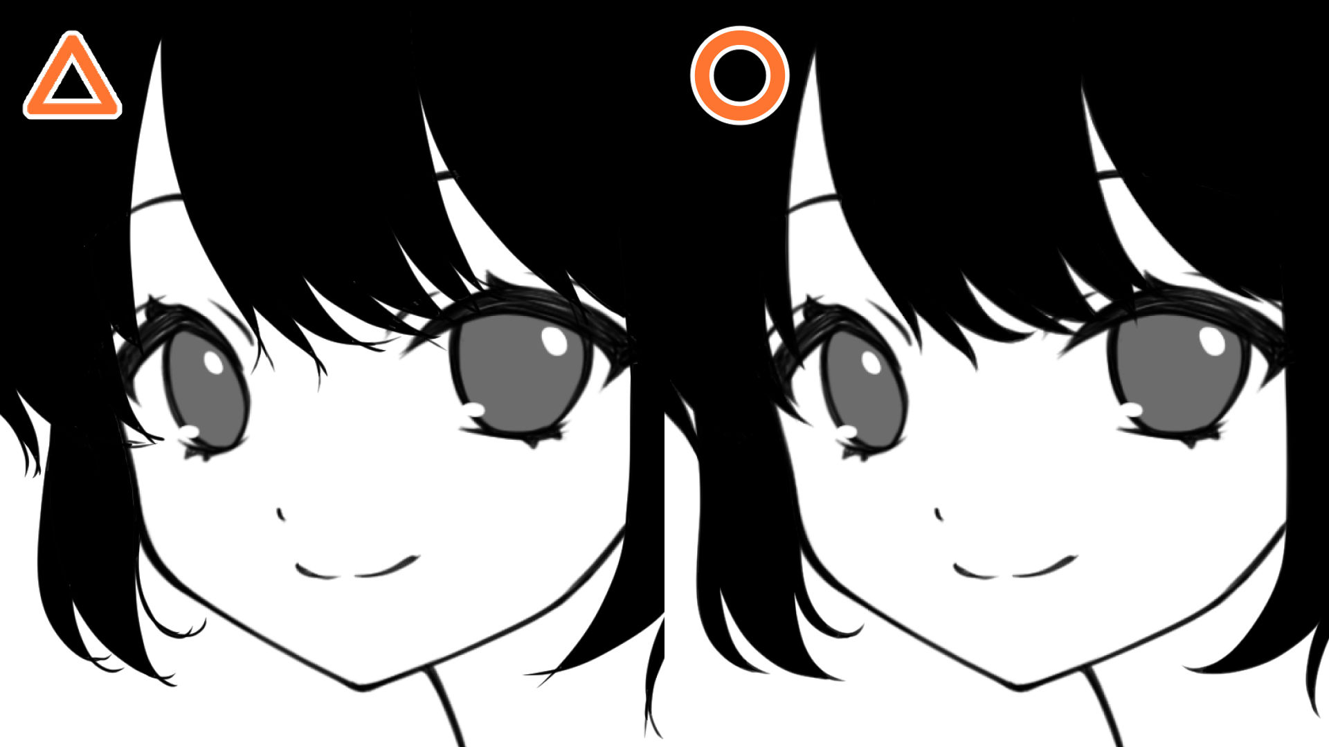 毛先は閉じて描こう