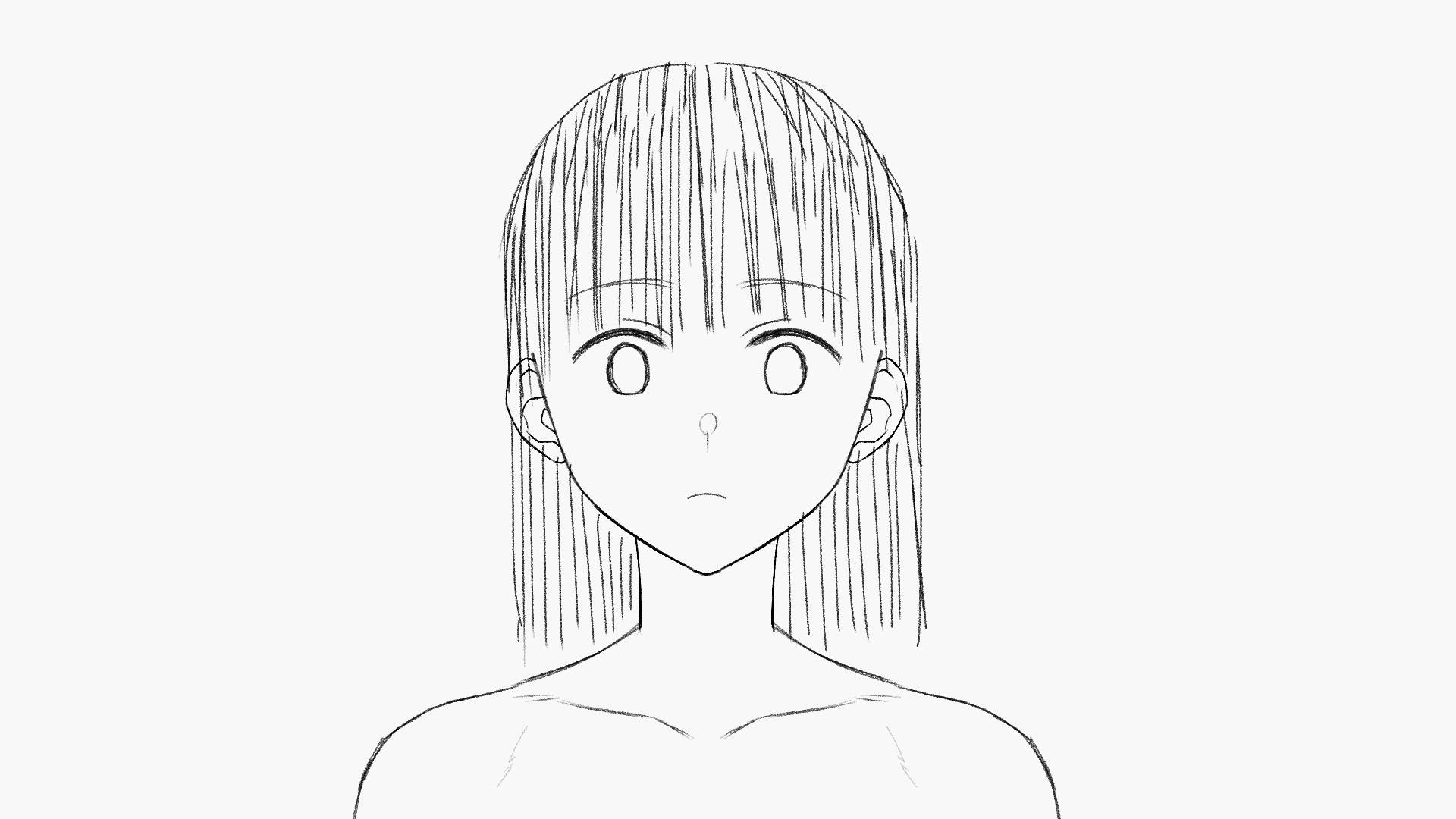 毛を線で描いてしまったイラストの例