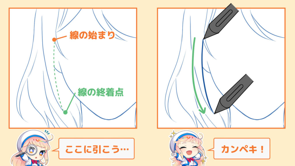 線の終着点を考えながら引く解説