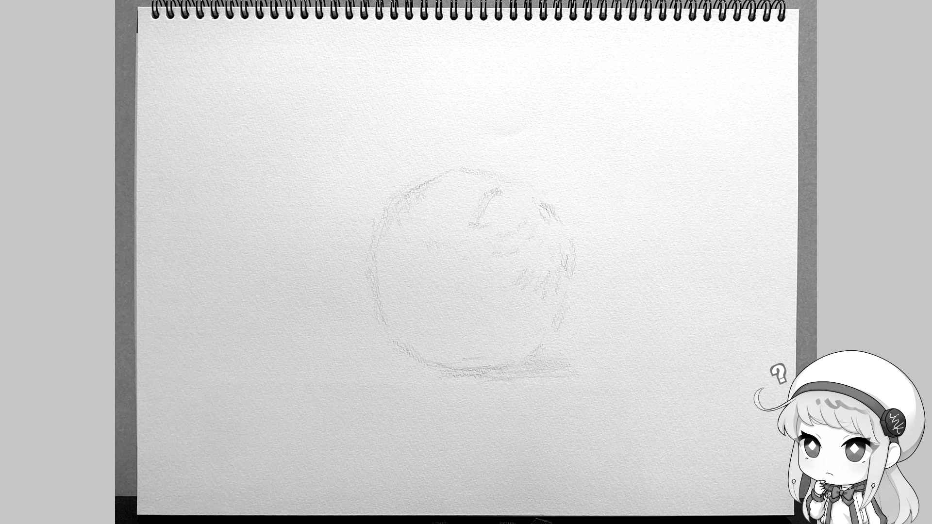 アタリをとった際のデッサン状況