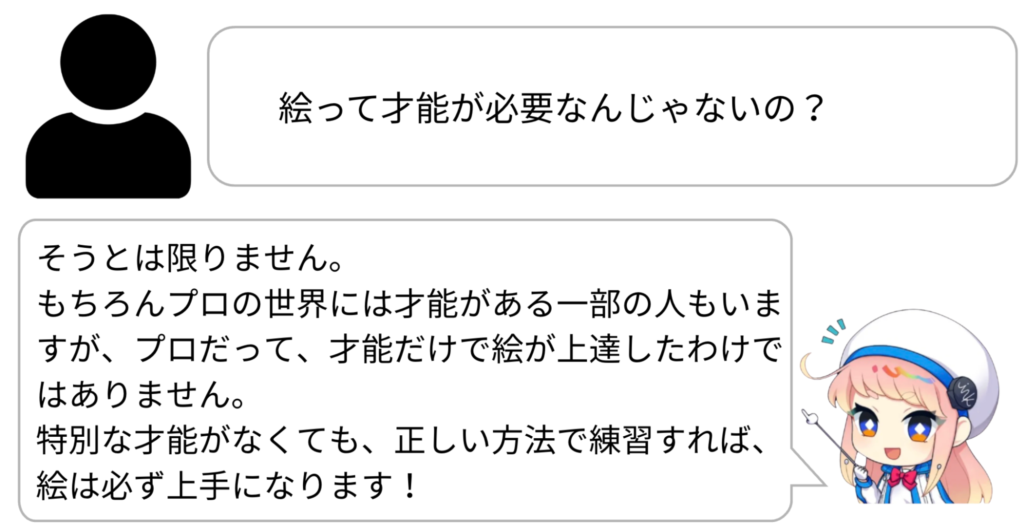 絵は才能ではないか、というご意見