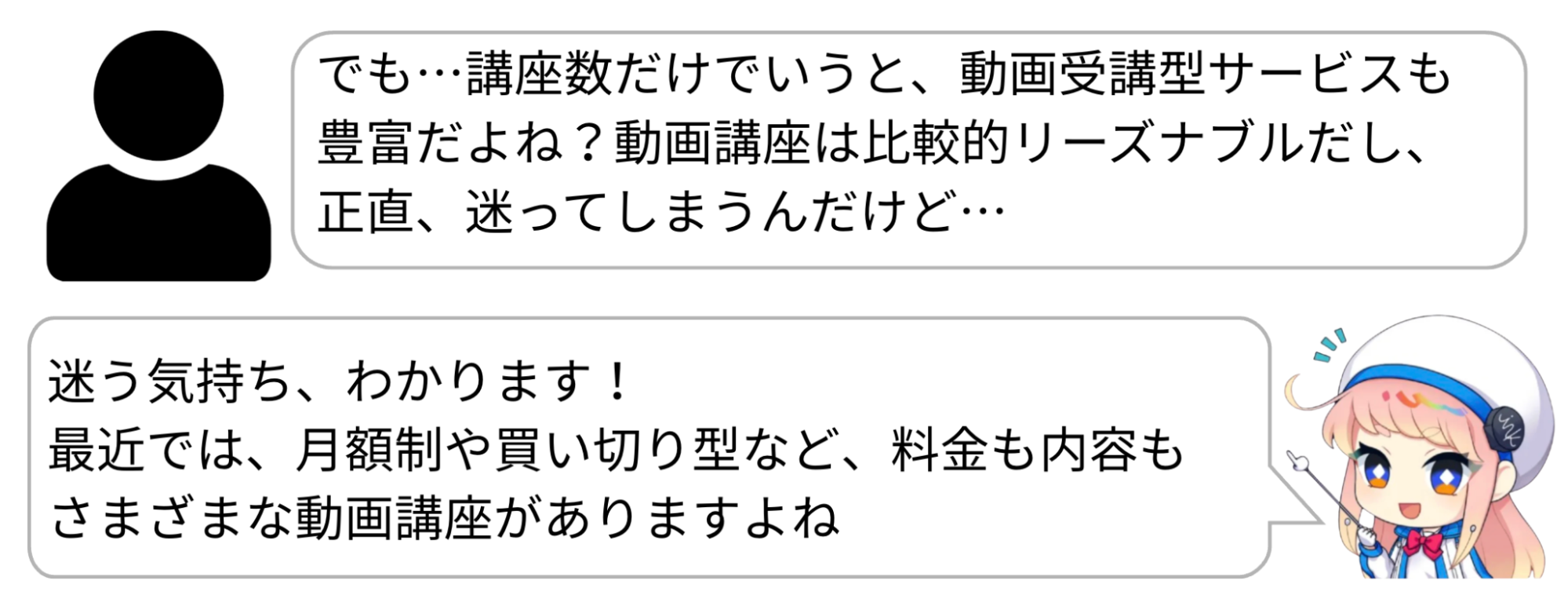 一般的な動画受講型サービスとの違い