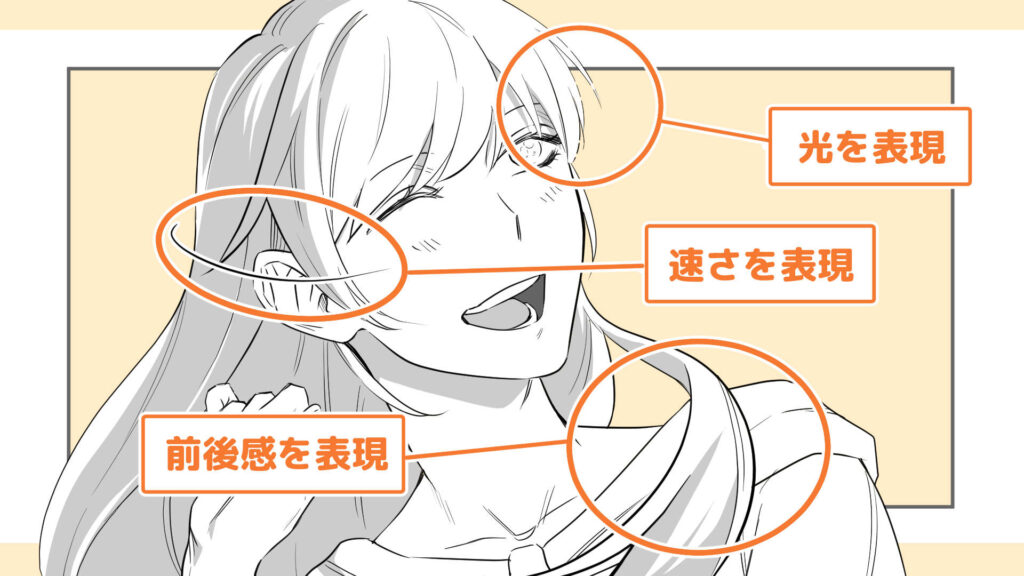 線に強弱をつけて様々な印象を与えよう