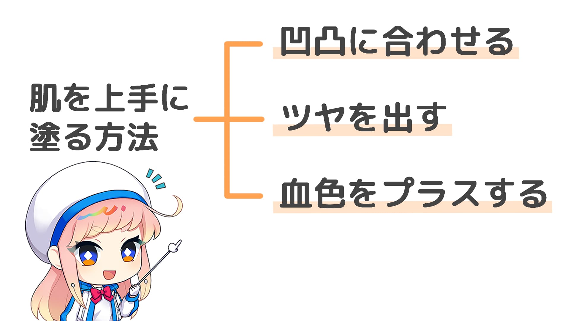 肌を上手に塗るための3つのポイント