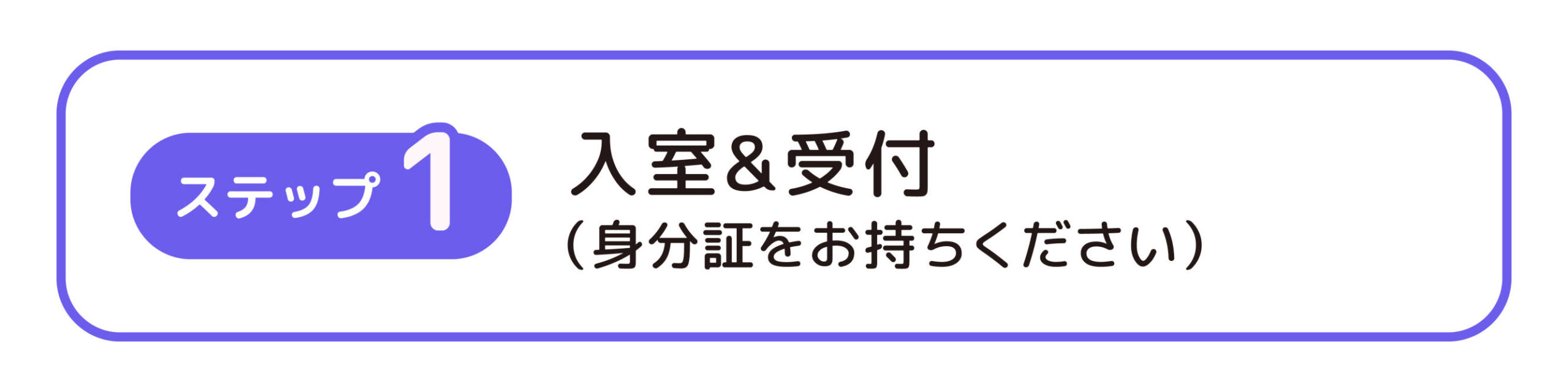 ステップ１：入室・受付