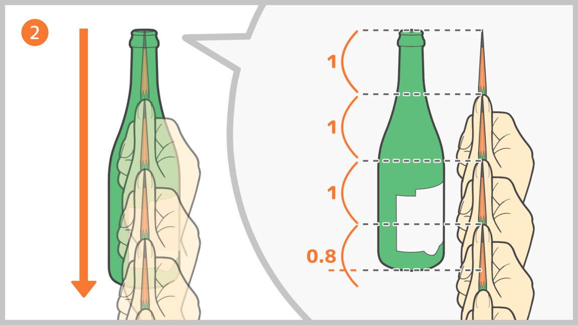 この横の長さを1として、比率の基準とします。（手順画像 15）