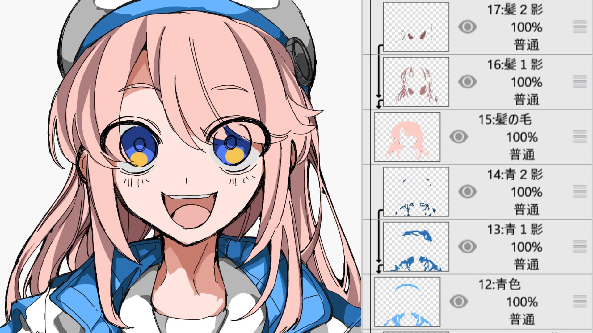 影の塗り方（手順画像 19）