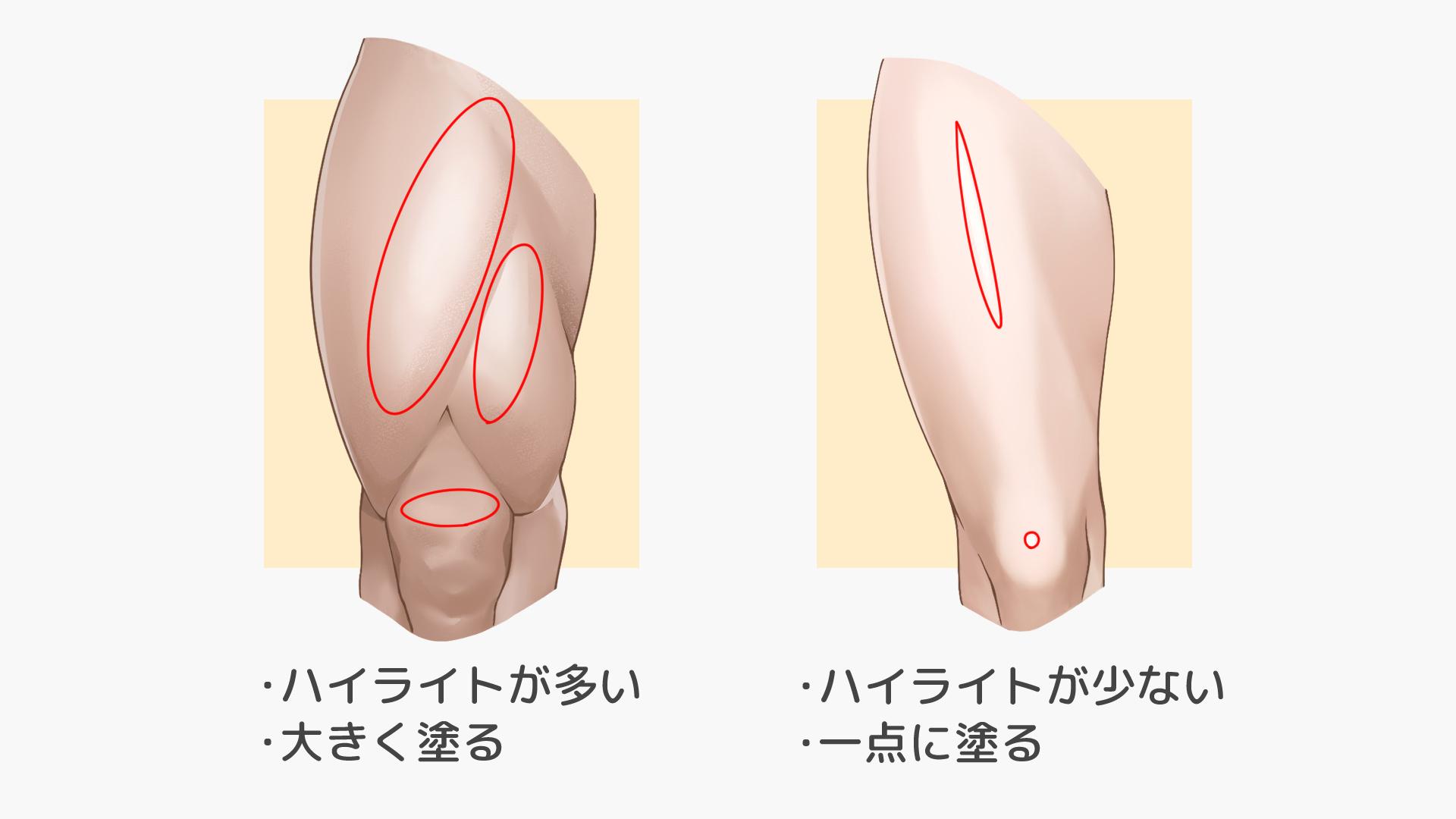 ハイライトの描き方の違い（手順画像 22）