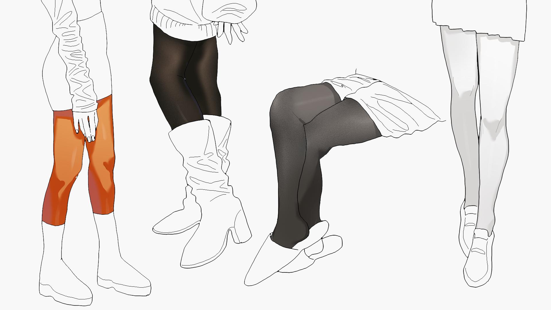 タイツの描き方で差がつく！質感を高める塗り方とデニール別表現のコツ